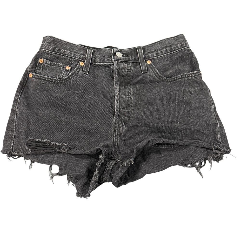 Levi's 501 Black Denim Shorts Size 29